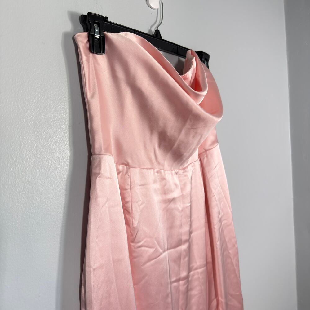 Meshki Alanis Strapless Maxi Dress Gown Cowl Neck Blush Pink Wedding Guest XXL - Picture 5 of 10